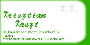 krisztian kaszt business card